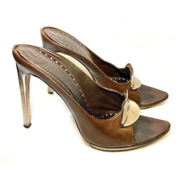 RARE Designer Tom Ford for Saint Laurent Lucite Lips Heels- Size 8.5 - Picture 2 of 11